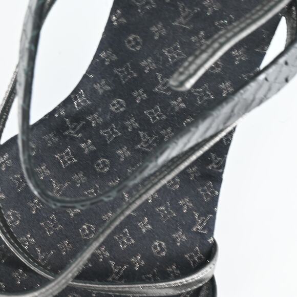 LOUIS VUITTON Monogram Strappy Heels Size 38 - Picture 8 of 9